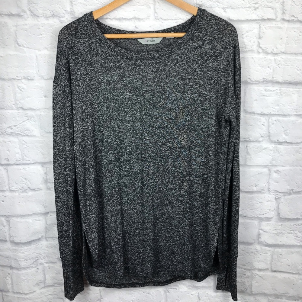 ATHLETA Heathered Black Long Sleeve | Small